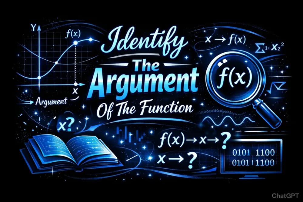 Identify The Argument Of The Function