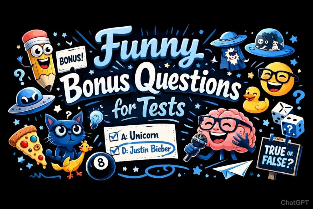 Funny Bonus Questions for Tests