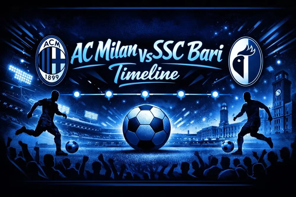 Ac Milan Vs SSC Bari Timeline