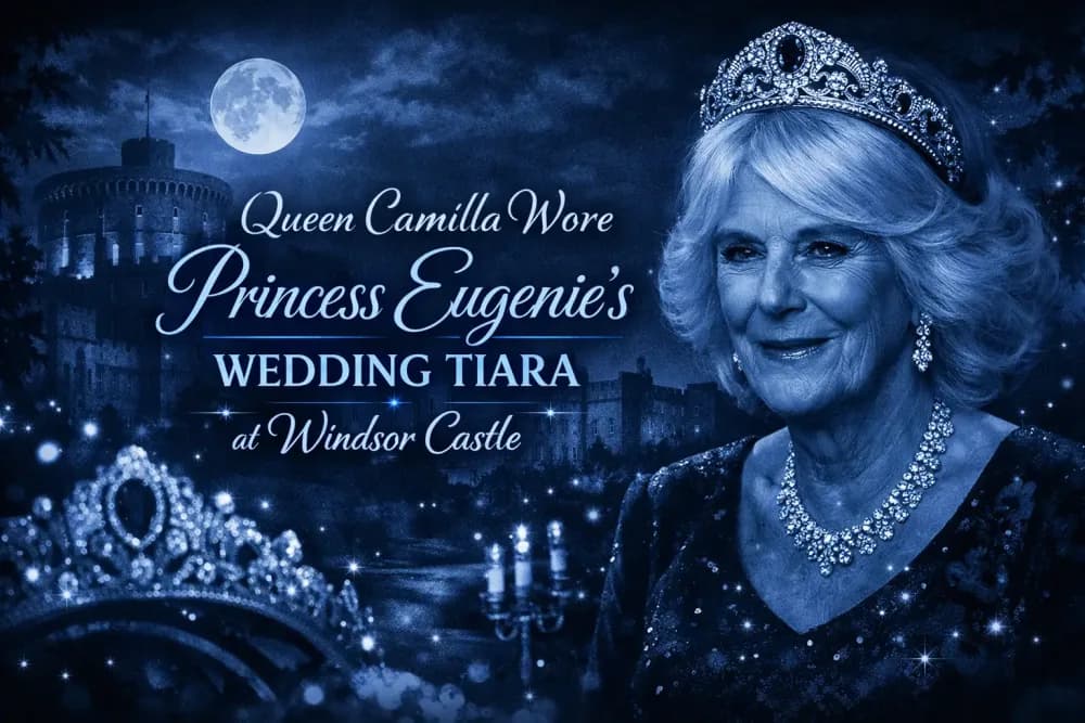 Queen Camilla Wore Princess Eugenie's Wedding Tiara at Windsor Castle