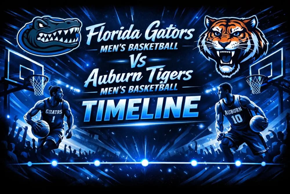 Florida Gators Men's Basketball Vs Auburn Tigers Men's Basketball Timeline