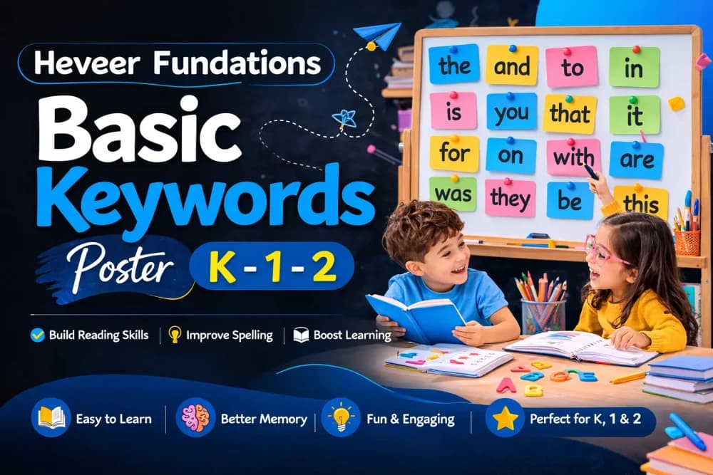 Heveer Fundations Basic Keywords Poster K-1-2